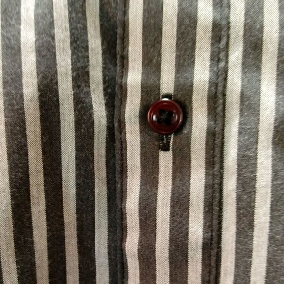 (3/$22) Geoffrey Beene striped button front  shirt - Picture 6 of 8